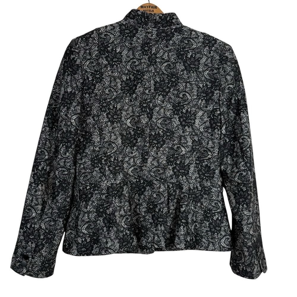 Banana Republic Women Blazer Jacket 8P Floral Dark Romantic Artsy Glam Event - Picture 4 of 9
